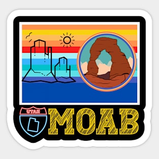Moab Utah graphic Sticker